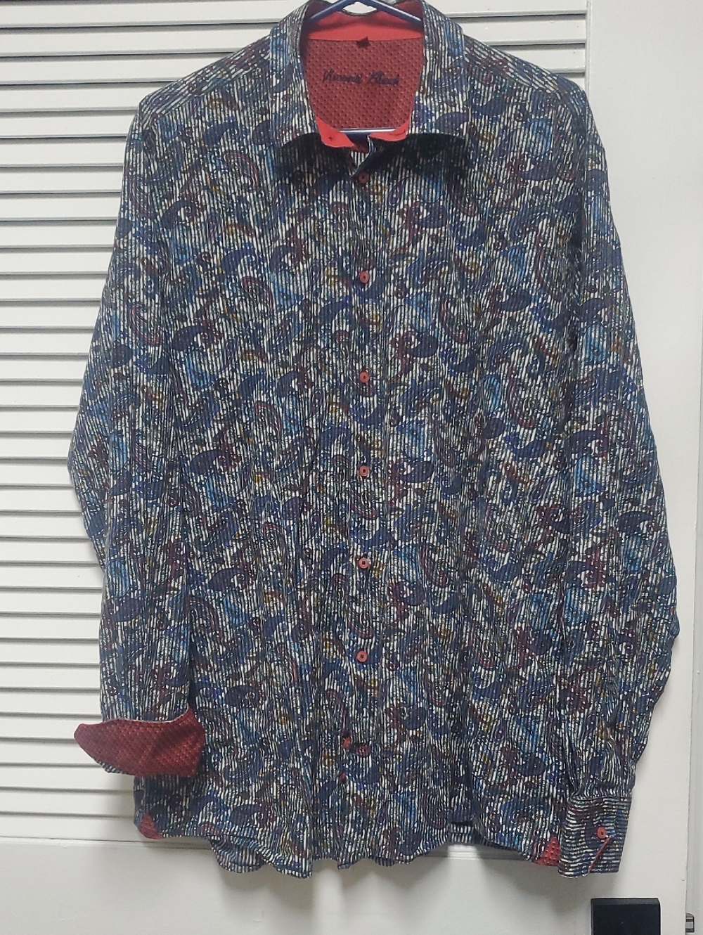 Visconti Black Men's Patterned Long Sleeve Button-Up Shirt